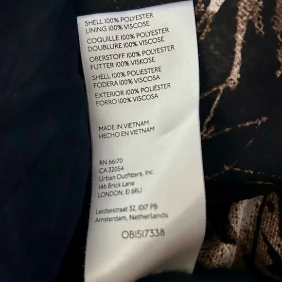 Free People Black/Brown Floral Halter Mini Dress with Brown Print - Picture 6 of 6